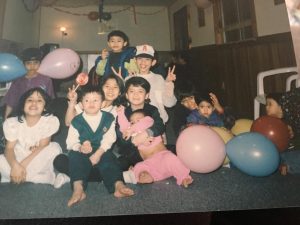 Azlan Nur Saidy with his friends growing up during Ramadan.